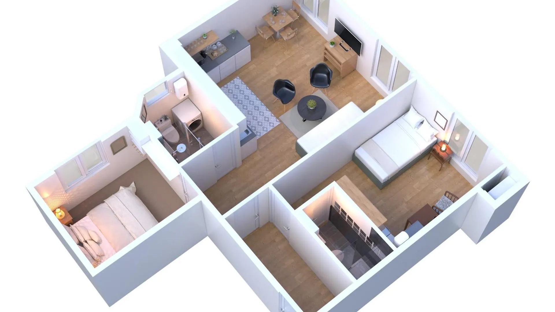 Trendy Paris Flat 2 Bedroom With Rooftop Views 0*,  צרפת