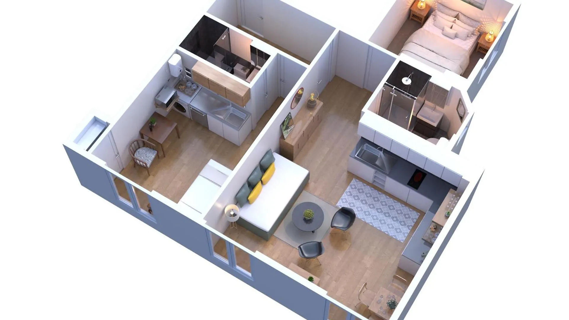 Trendy Paris Flat 2 Bedroom With Rooftop Views לינה וארוחת בוקר