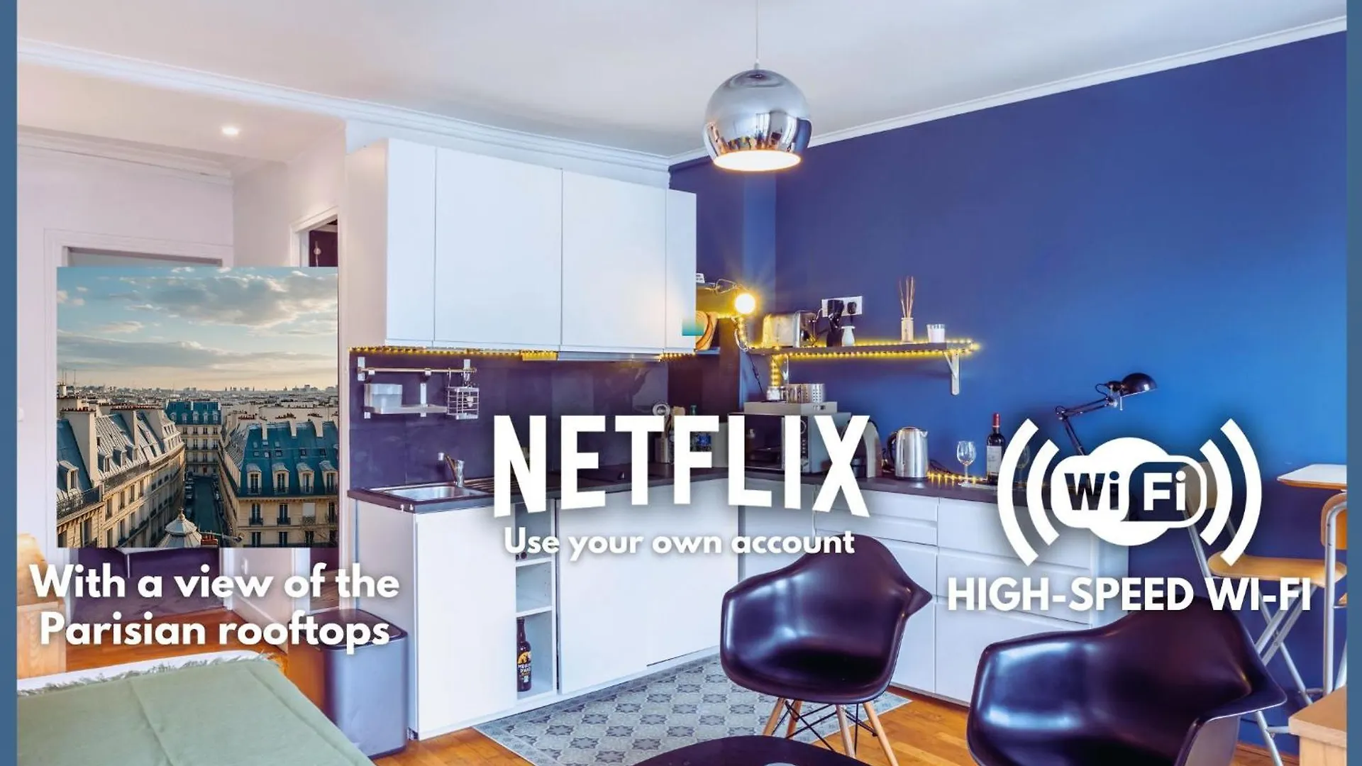 Trendy Paris Flat 2 Bedroom With Rooftop Views